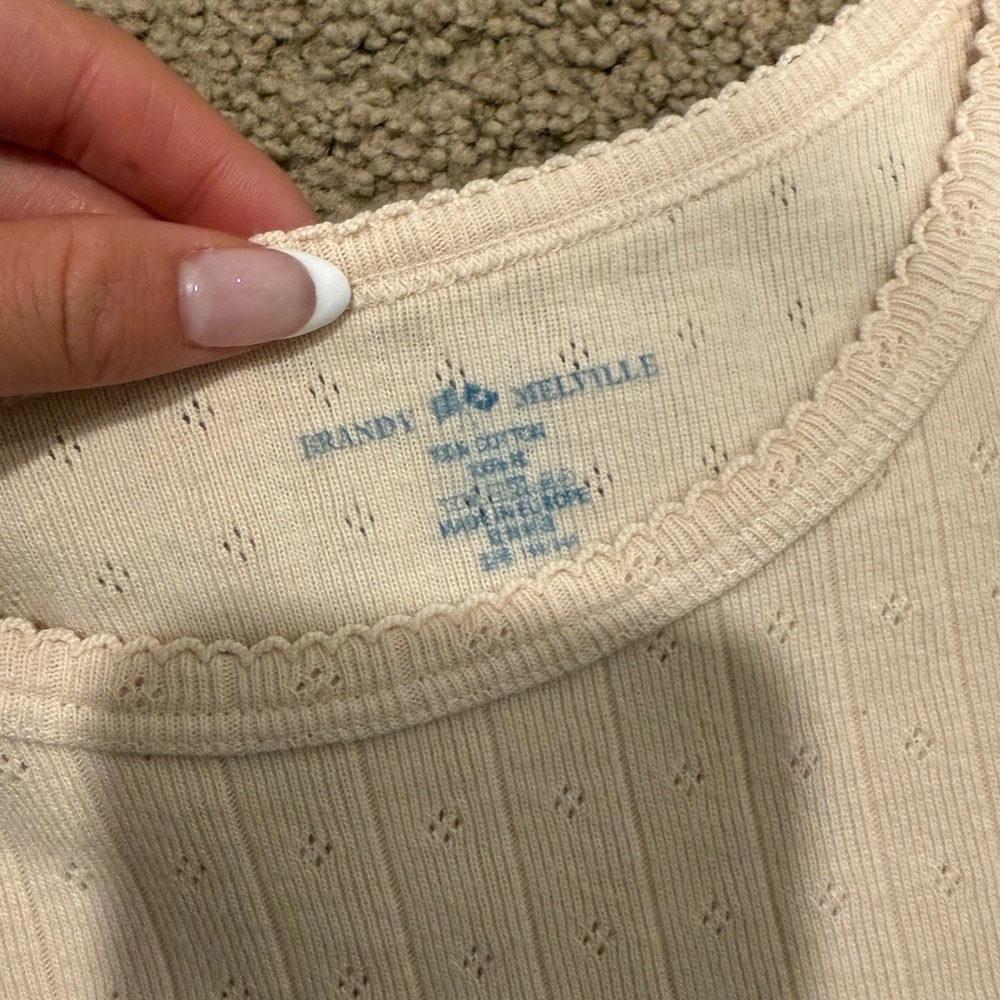 BRANDY MELVILLE ashlyn eyelet ruffle top